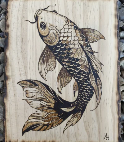Pirografía Carpa