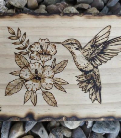 Pirografía Colibrí