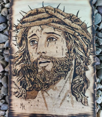 Pirografía Cristo