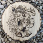 Pirografía Elefante Budha