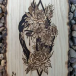 Pirografía Lamento Flores
