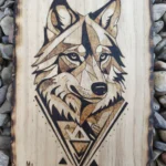 Pirografía Lobo Geo