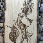 Pirografía Sirena