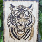 Pirografía Tigre
