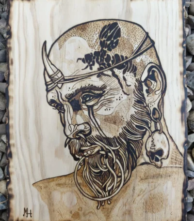 Pirografía Vikingo